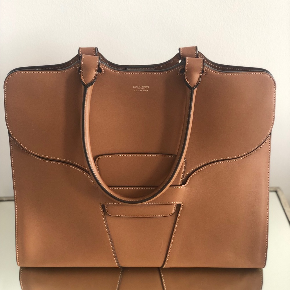 Giorgio Armani Tan Leather Bag